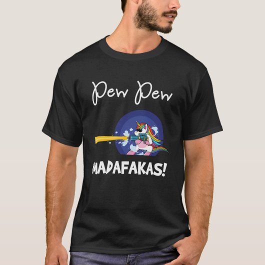 PEW Madafakas fantasie Boze Regenboog Eenhoorn Met T-shirt (Voorkant)