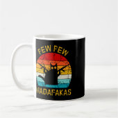 Pew Madafakas Pew Pistolen Funny Black Cat Retro V Koffiemok (Links)