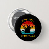 Pew Madafakas Pew Pistolen Funny Black Cat Retro V Ronde Button 5,7 Cm (Voorkant /achterkant)