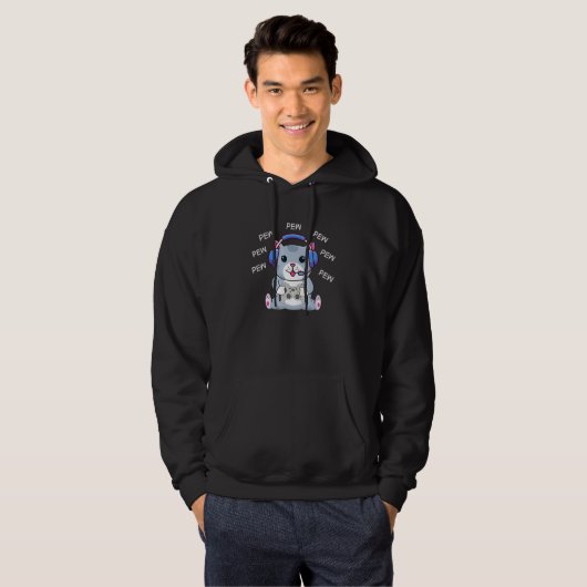 Pew Pew Cat Hoodie (Voorkant volledig)