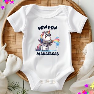 Pew Pew Eenhoorn Baby Bodysuit