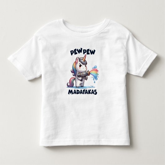 Pew Pew Eenhoorn Peuter Shirt (Voorkant)