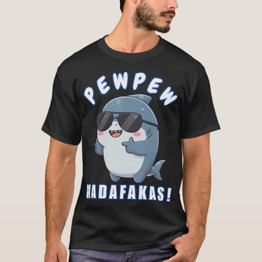 Pew Pew Haai T-shirt (Voorkant)