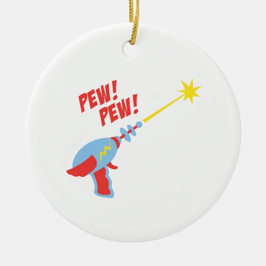 Pew. Pew. Keramisch Ornament (Voorkant)