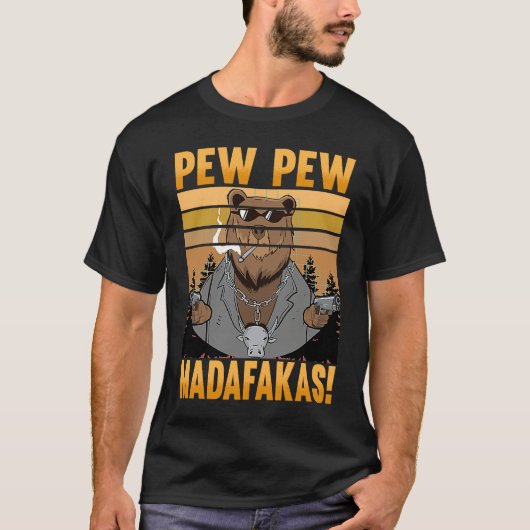 Pew Pew Madafakas Beer Gekke Beer T-shirt (Voorkant)