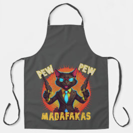 Pew Pew Madafakas Black Cat Schort