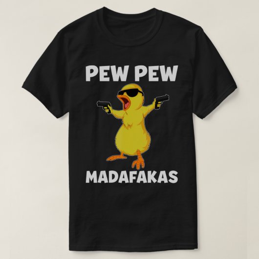 Pew Pew Madafakas Chicken Crazy Chick Pew Pew Love T-shirt (Design voorkant)