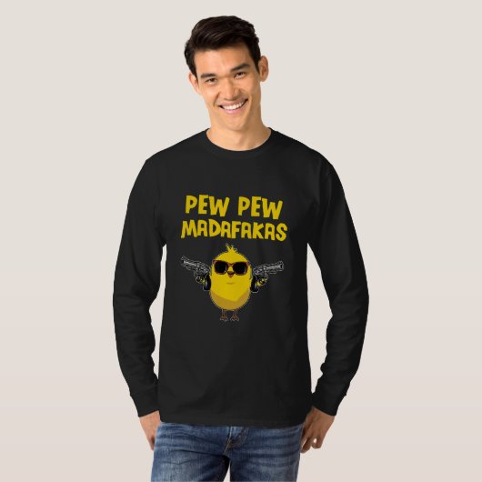 Pew Pew Madafakas Comic Chick T-shirt (Voorkant volledig)