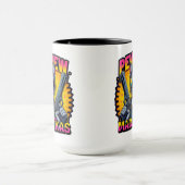 Pew Pew Madafakas Cool Cat met stijl en pistolen Mok (Midden)