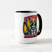 Pew Pew Madafakas Cool Cat met stijl en pistolen Mok (Voorkant rechts)