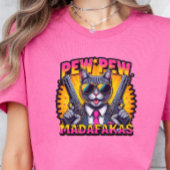Pew Pew Madafakas Cool Cat met stijl en pistolen Trui
