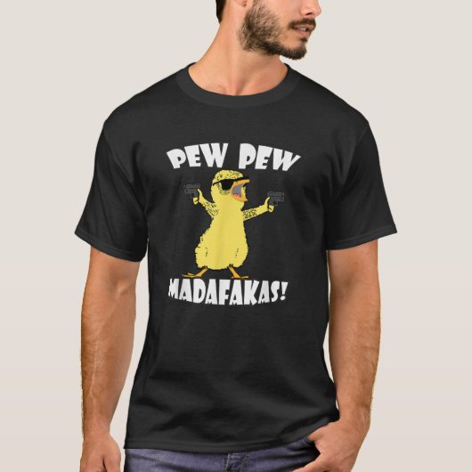 Pew Pew Madafakas Crazy Chick Graphic Funny's T-shirt (Voorkant)