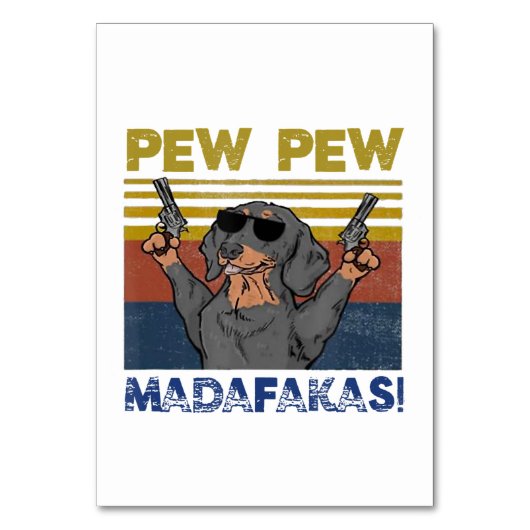 Pew Pew Madafakas Dachshund Kaart (Voorkant)