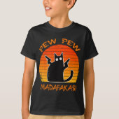 Pew Pew Madafakas Funny Black Cat Lovers Fun Pisto T-shirt (Voorkant)