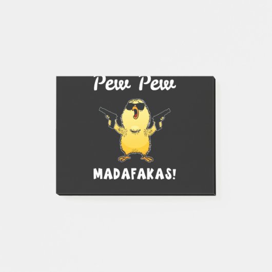 Pew Pew Madafakas, Funny Chick Gift Post-it® Notes (Voorkant)