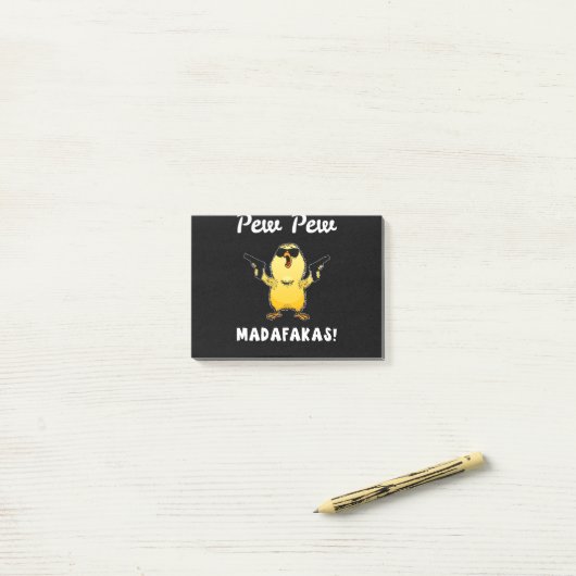 Pew Pew Madafakas, Funny Chick Gift Post-it® Notes (Op bureau)