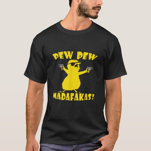 Pew Pew Madafakas Funny Small Chicken T Shirt (Voorkant)