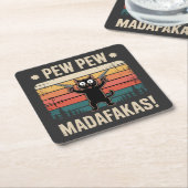 Pew Pew Madafakas Kartonnen Onderzetters (Schuin)
