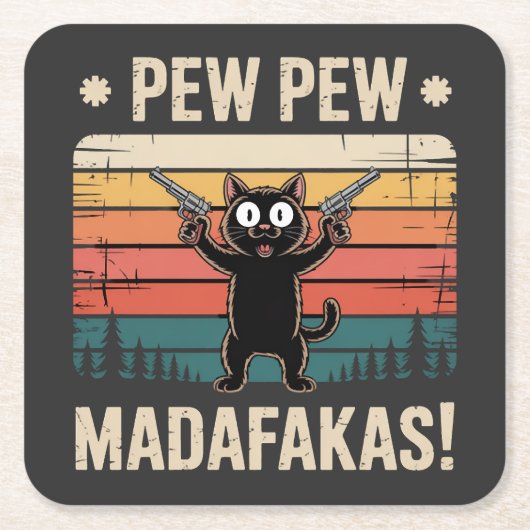 Pew Pew Madafakas Kartonnen Onderzetters (Voorkant)