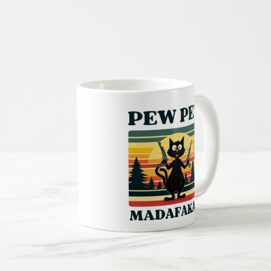Pew Pew Madafakas mok, Grappige Kattenkoffie mok (Voorkant rechts)