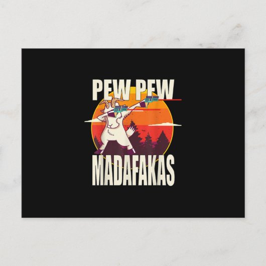 Pew Pew Madafakas Pew Pew Madafakas Geit Briefkaart (Voorkant)