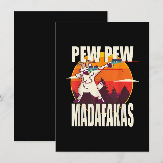 Pew Pew Madafakas Pew Pew Madafakas Geit Kaart (Voorkant / Achterkant)