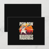 Pew Pew Madafakas Pew Pew Madafakas Geit Uitnodiging Briefkaart (Voorkant / Achterkant)