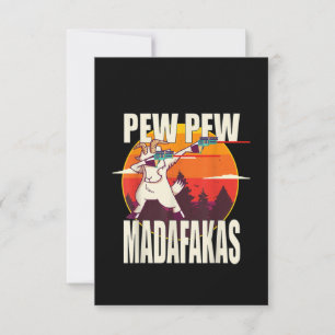 Pew Pew Madafakas Pew Pew Madafakas Goat Bedankkaart