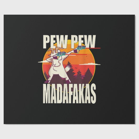 Pew Pew Madafakas Pew Pew Madafakas Goat Cadeaupapier (Vlak)