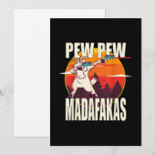Pew Pew Madafakas Pew Pew Madafakas Goat Feestdagenkaart (Voorkant / Achterkant)