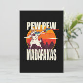 Pew Pew Madafakas Pew Pew Madafakas Goat Feestdagenkaart (Staand voorkant)