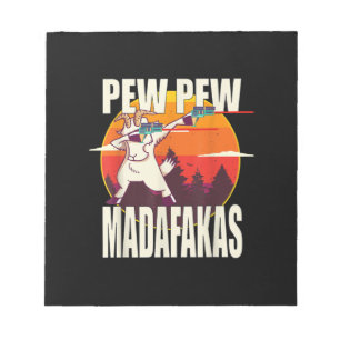 Pew Pew Madafakas Pew Pew Madafakas Goat Notitieblok