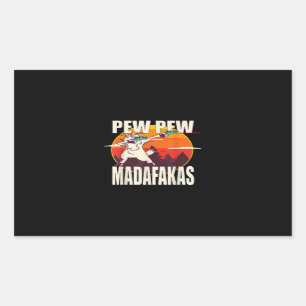 Pew Pew Madafakas Pew Pew Madafakas Goat Rechthoekige Sticker