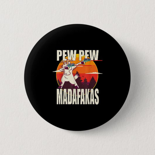 Pew Pew Madafakas Pew Pew Madafakas Goat Ronde Button 5,7 Cm (Voorkant)