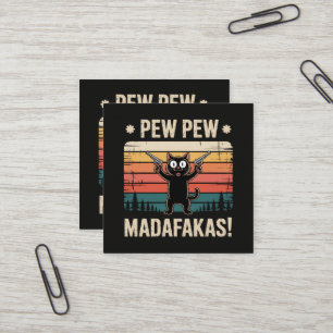 Pew Pew Madafakas Vierkante Visitekaartje