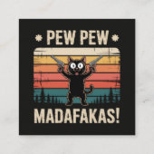 Pew Pew Madafakas Vierkante Visitekaartje (Achterkant)