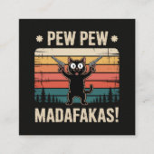 Pew Pew Madafakas Vierkante Visitekaartje (Voorkant)