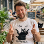 Pew Pew Madafakas Zwarte Kat - Grappige Gekke Kat T-shirt