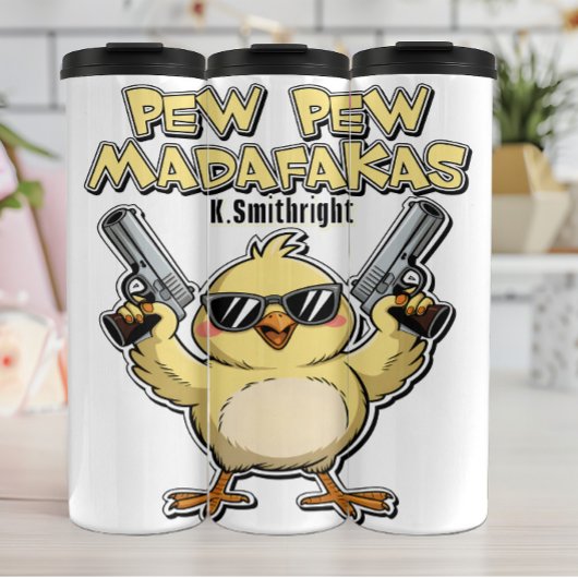 Pew Pew Madatrakas Chick Graphic Thermosbeker