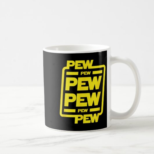 Pew Pew Pew _ Grappige Nerdy Science Fiction Koffiemok (Rechts)
