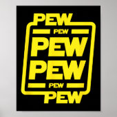Pew Pew Pew _ Grappige Nerdy Science Fiction Poster (Voorkant)