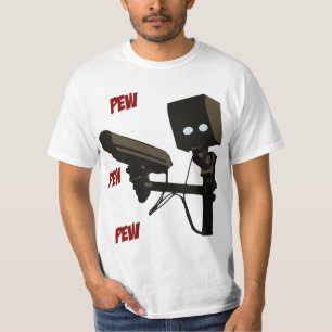 Pew Pew Pew Laser Radar Pistool Robot T-shirt