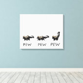"PEW PEW PEW" print van Jaime Munt (Insitu (Houten vloer))