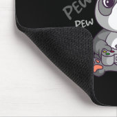 Pew Pew Pew Schattige Panda Video Gamen Gamer  Muismat (Hoek)