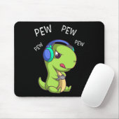 Pew Pew Pew Schattige T-rex Dinosaurus Videospeler Muismat (Met muis)