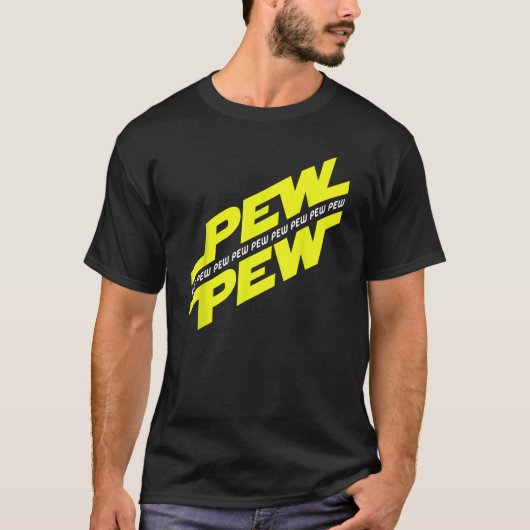 Pew Pew Sci-Fi Gamer Noise voor mannen, vrouwen, j T-shirt (Voorkant)