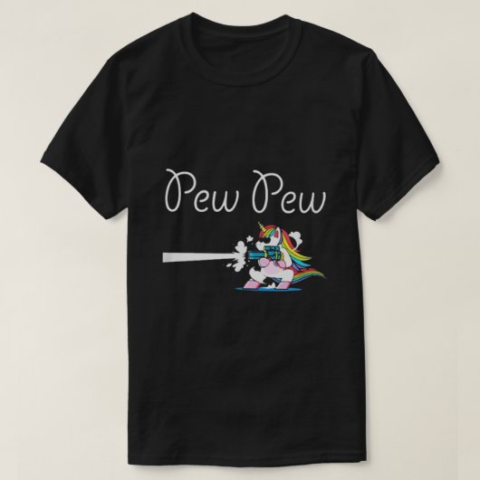 Pew Pew Unicorn T-shirt (Design voorkant)