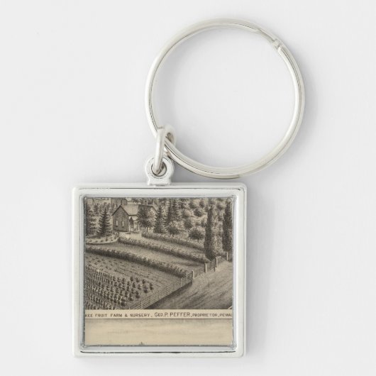 Pewaukee Fruit Boerderij & Nursery Sleutelhanger (Voorkant)