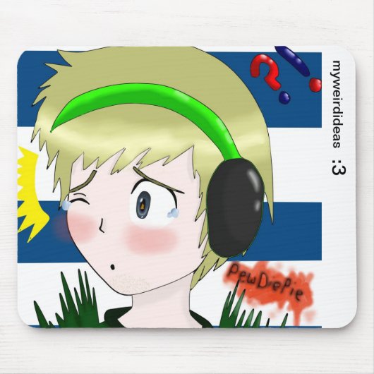 PewDiePie Mousepad Muismat (Voorkant)