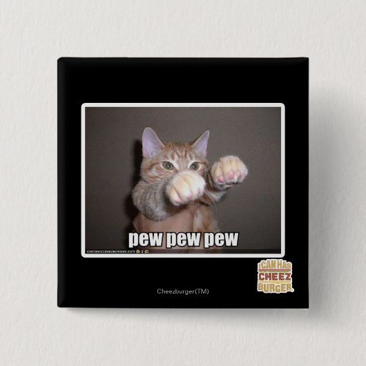 Pewpewpeug Vierkante Button 5,1 Cm (Voorkant)